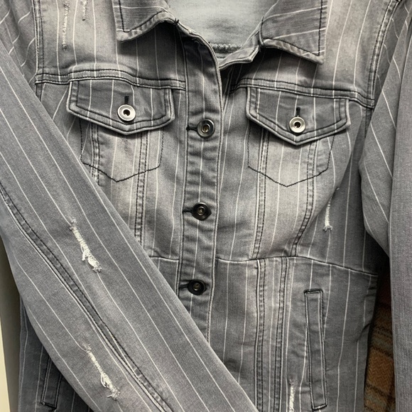 Tribal Gray Denim Jacket - Picture 2 of 6
